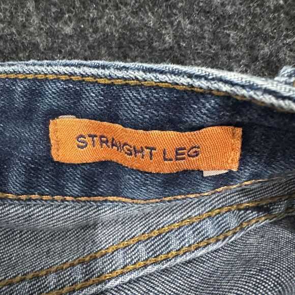 Tory Burch Jeans Womens 29 Blue Straight Leg Stretch Denim Logo Mid Rise - Picture 11 of 13